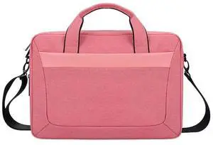 DJ06 Oxford Cloth Waterproof Wear-resistant Portable Expandable Laptop Bag for 13.3 inch Laptops, with Detachable Shoulder Strap (Pink)