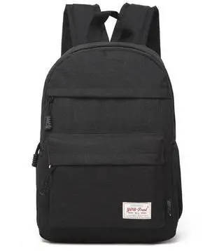 Universal Multi-Function Canvas Cloth Laptop Computer Shoulders Backpack Students Bag for 13-15 inch, Size: 36x25x10cm (Black)