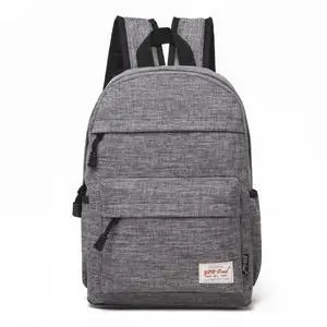 Universal Multi-Function Canvas Cloth Laptop Computer Shoulders Backpack Students Bag for 13-15 inch, Size: 36x25x10cm (Grey)
