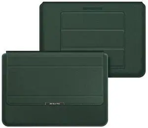 4 in 1 Universal Laptop Holder PU Waterproof Protection Wrist Laptop Bag, Size: 17 inch (Dark Green)