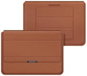 4 in 1 Universal Laptop Holder PU Waterproof Protection Wrist Laptop Bag, Size: 17 inch (Brown)