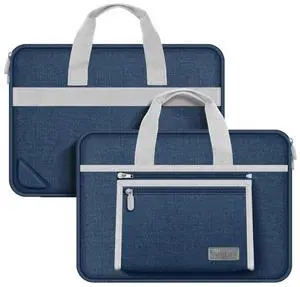 15-16 inch Oxford Fabric Portable Laptop Handbag 15-16 inch (Dark Blue) Black