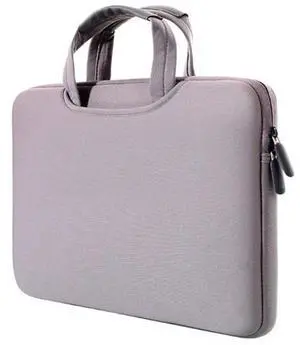 15.4 inch Portable Air Permeable Handheld Sleeve Bag for MacBook Air / Pro, and other Laptops, Size: 38x27.5x3.5cm (Grey)