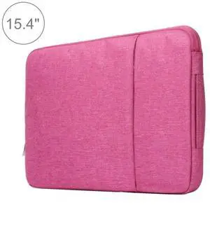 15.4 inch Universal Fashion Soft Laptop Denim Bags Portable Zipper Notebook Laptop Case Pouch for MacBook Air / Pro, and other Laptops, Size: 39.2x28.5x2cm (Magenta)