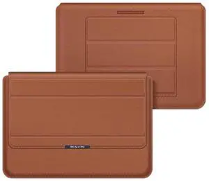 4 in 1 Universal Laptop Holder PU Waterproof Protection Wrist Laptop Bag, Size:15/16inch(Red) 15/16inch (Brown)