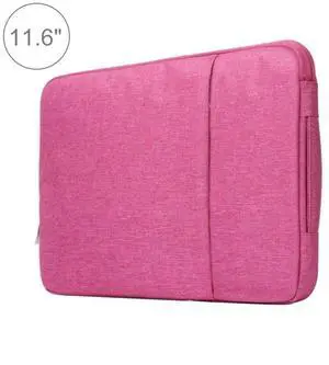 11.6 inch Universal Fashion Soft Laptop Denim Bags Portable Zipper Notebook Laptop Case Pouch for MacBook Air, and other Laptops, Size: 32.2x21.8x2cm (Magenta)