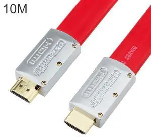 ULT-unite 4K Ultra HD Gold-plated HDMI to HDMI Flat Cable, Cable Length:10m 10m (Red) ULT-unite 4K Ultra HD Gold-plated HDMI to HDMI Flat Cable, Cable Length:10m 10m (Red)