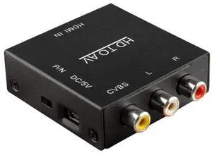 HDV-M610 Mini Size Full HD 1080P HDMI to AV/CVBS Video Converter Adapter(Black)