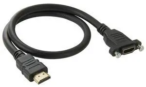 50cm High Speed HDMI 19 Pin Male to HDMI 19 Pin Female Connector Adapter Cable(Black)