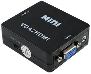 HOWEI HW-2107 HD 1080P Mini VGA to HDMI Scaler Box Audio Video Digital Converter