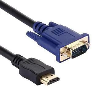1.8m HDMI Male to VGA Male 15PIN Video Cable(Black)