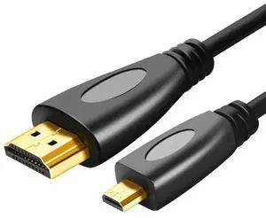 1m Gold Plated 3D 1080P Micro HDMI Male to HDMI Male cable for Mobile Phone, Cameras, GoPro