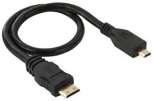 30cm Mini HDMI Male to Micro HDMI Male Adapter Cable 30cm Mini HDMI Male to Micro HDMI Male Adapter Cable