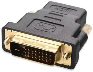 HDMI 19Pin Female to DVI 24+1 Pin Male adapter (Gold Plated)(Black)