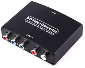 1080P HD HDMI to YPbPr Video and R/L Audio Adapter Converter(Black)