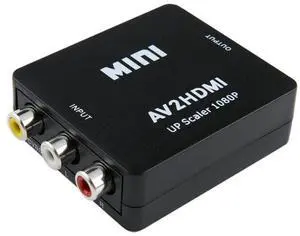 HOWEI HW-2105 Mini AV CVBS/L+R Audio to HDMI Converter Adapter, Support Scaler 1080P (Black)