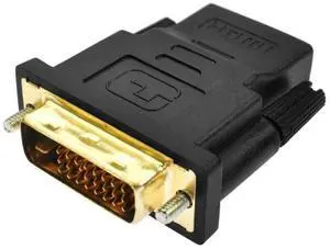 DVI-D 24+1 Pin Male to HDMI 19 Pin Female Adapter for Monitor / HDTV