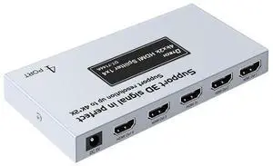DTECH DT-7144A HDMI 2.0 1 In 4 Out 4K X 2K HD Video Splitter, CN Plug DT-7144A