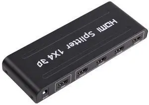 1080P 1x4 HDMI Splitter, 1.4 Version, EU Plug(Black) 1080P 1x4 HDMI Splitter, 1.4 Version, EU Plug(Black)