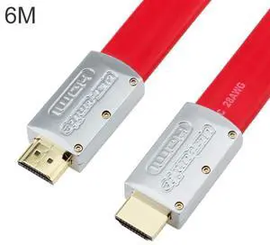 ULT-unite 4K Ultra HD Gold-plated HDMI to HDMI Flat Cable, Cable Length:6m 6m (Red)
