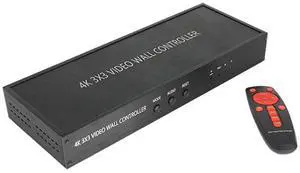 NK-BT88 4K 3X3 HDMI Video Wall Controller Multi-screen Splicing Processor with Remote Controller, EU Plug NK-BT88 4K 3X3 HDMI Video Wall Controller Multi-screen Splicing Processor with Remote Controller, EU Plug