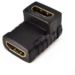 HDMI Angle Coupler (Female to Female) - 90 Degree (Gold Plated)(Black)