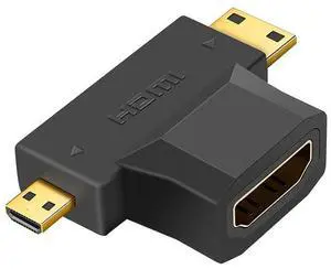 3 in 1 HDMI Female to Mini HDMI Male + Micro HDMI Male Adapter(Black) 3 in 1 HDMI Female to Mini HDMI Male + Micro HDMI Male Adapter(Black)