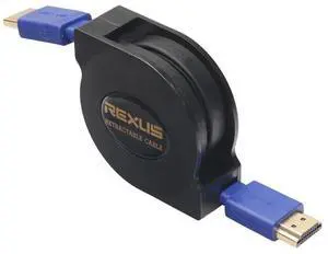 1.8m HDMI 1.4 (1080P) Gold Plated Connectors HDMI Male to HDMI Male Retractable Flat Cable (Black)