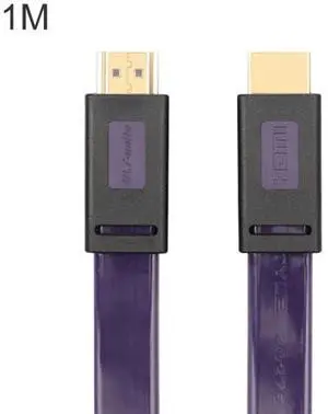 ULT-unite 4K Ultra HD Gold-plated HDMI to HDMI Flat Cable, Cable Length:1m 1m (Transparent Purple)