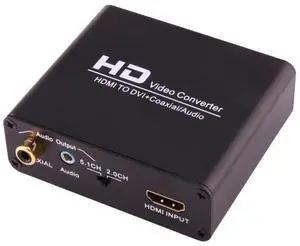 NEWKENG X5 HDMI to DVI with Audio 3.5mm Coaxial Output Video Converter, EU Plug (Style 1)