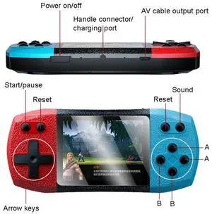 F1 3 Inch Horizontal Screen 620 In 1 Large Screen Pocket Console, Style: Double Player Black Double Player Black