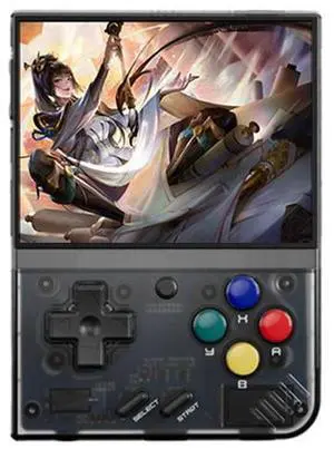 Miyoo Mini Plus 3.5 Inch IPS Screen Retro Handheld Game Console NO Card 0 Games (Transparent Black)