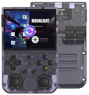 ANBERNIC RG353V 3.5 Inch Wireless Game Box 256G 35000 Games 256G 35000 Games (Transparent Purple)