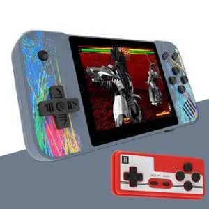 G3 Macaron 3.5 inch Screen Handheld Game Console for Dual Players Built-in 800 Games Double Players / Grey (Grey)
