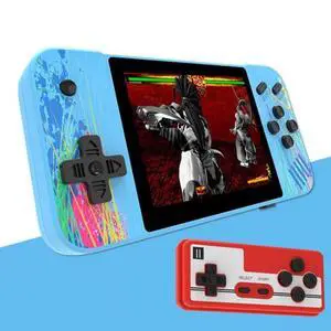 G3 Macaron 3.5 inch Screen Handheld Game Console for Dual Players Built-in 800 Games Double Players / Blue (Blue) Black