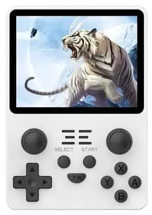 POWKIDDY RGB20S 3.5-Inch IPS Screen Retro Open Source Handheld Game Console 16GB+64GB 15,000 Games (White)