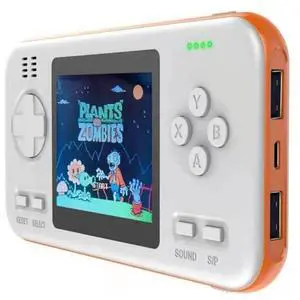 416 Pocket Console Portable Color Screen 8000mAh Rechargeable Game Machine White Orange (White Orange)
