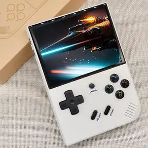ANBERNIC RG35XX PLUS Handheld Game Console 3.5-Inch IPS Screen Support HDMI TV 64GB+128GB (White)