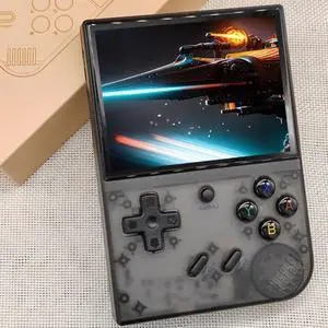 ANBERNIC RG35XX PLUS Handheld Game Console 3.5-Inch IPS Screen Support HDMI TV 64GB+128GB (Transparent Black)