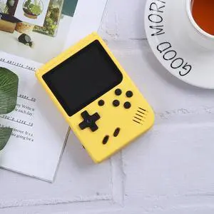 MK500 Macaron Mini Retro Classic Handheld Game Console for Kids Built-in 500 Games, Support AV Output (Yellow)