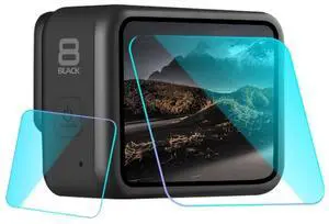 For GoPro HERO8 Black Lens + LCD Display Tempered Glass Film(Transparent)