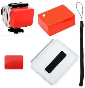 Floaty Sponge Waterproof Case Backdoor Cover with Adhesive Sticker + Lanyard for GoPro HERO4 /3+