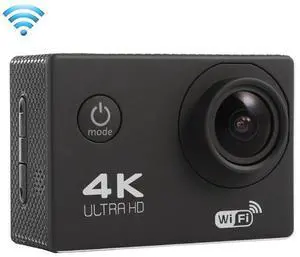 F60 2.0 inch Screen 170 Degrees Wide Angle WiFi Sport Action Camera Camcorder with Waterproof Housing Case, Support 64GB Micro SD Card (Black)