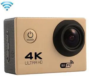 F60 2.0 inch Screen 170 Degrees Wide Angle WiFi Sport Action Camera Camcorder with Waterproof Housing Case, Support 64GB Micro SD Card (Gold)