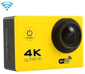 F60 2.0 inch Screen 170 Degrees Wide Angle WiFi Sport Action Camera Camcorder with Waterproof Housing Case, Support 64GB Micro SD Card (Yellow)