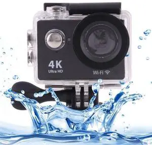 H9 4K Ultra HD1080P 12MP 2 inch LCD Screen WiFi Sports Camera, 170 Degrees Wide Angle Lens, 30m Waterproof (Black)