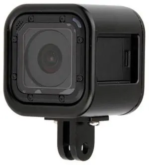 Housing Shell CNC Aluminum Alloy Protective Cage with Insurance Back Cover for GoPro HERO5 Session /HERO4 Session /HERO Session (Black)