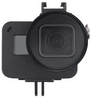 Housing Shell CNC Aluminum Alloy Protective Cage with Insurance Frame & 52mm UV Lens for GoPro HERO7 Black /6 /5 (Black)