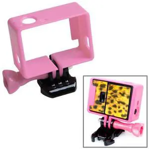 TMC High Quality Tripod Cradle Frame Mount Housing for GoPro HERO4 /3+ /3, HR191 (Pink)