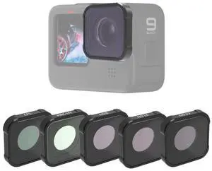 JSR KB Series MCUV+CPL+ND8+ND16+ND32 Lens Filter for GoPro HERO13 Black /12 Black /11 Black /10 Black /9 Black JSR KB Series MCUV+CPL+ND8+ND16+ND32 Lens Filter for GoPro HERO13 Black /12 Black /11 Black /10 Black /9 Black